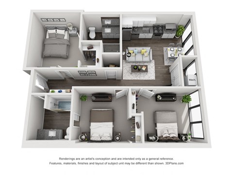 3 bed 2 bath at Brickside Heights Apartments, Utah